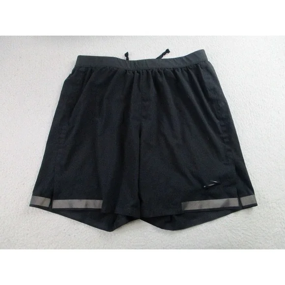 Brooks Running Shorts Mens Small Reflective Trim Back Zip Pocket Lightweight Run